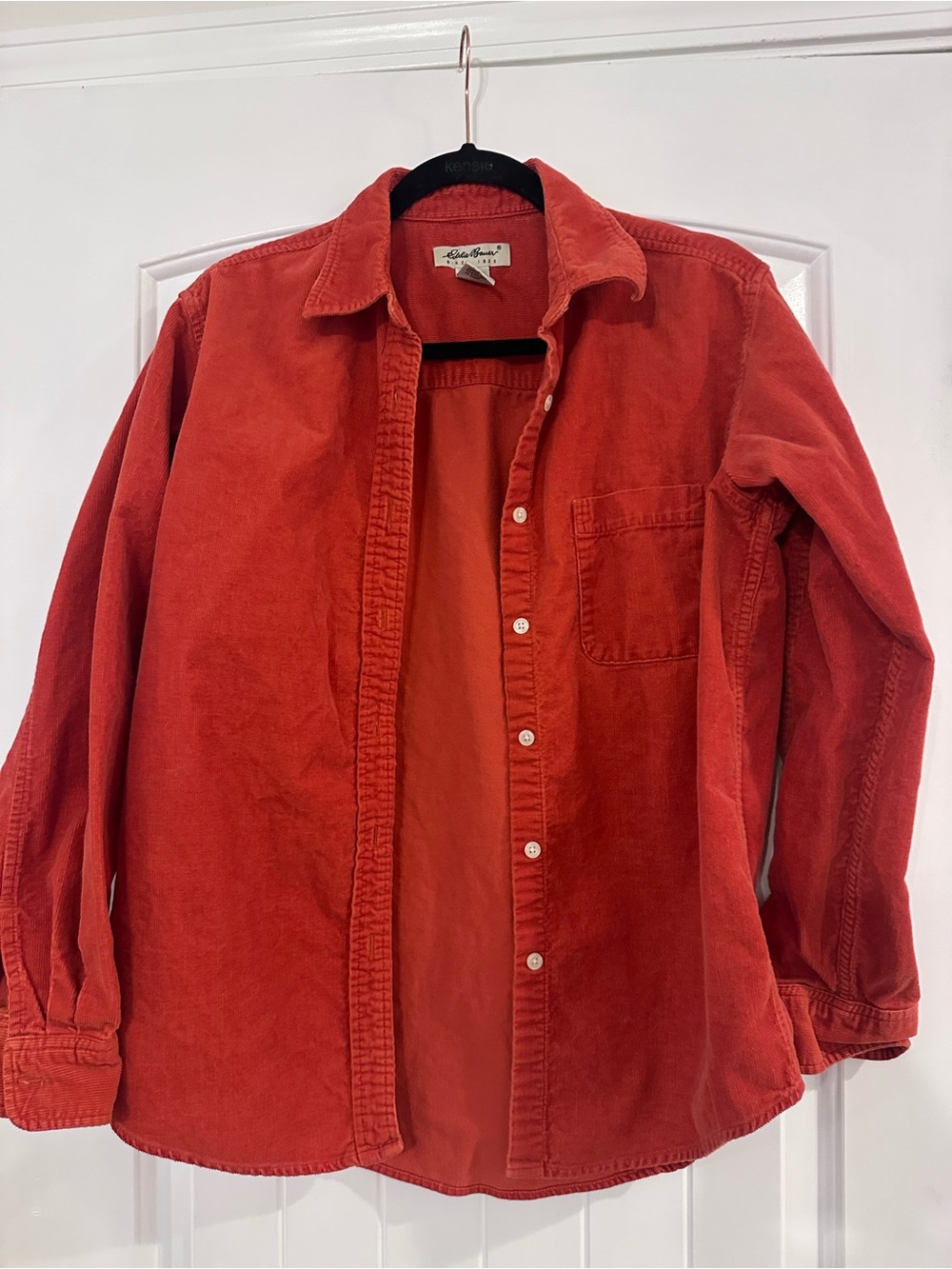 Eddie Bauer Red Corduroy Button-Down Shirt